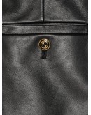 leather flared trousers