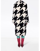 houndstooth shearling coat