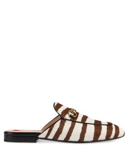 Princetown zebra print slippers