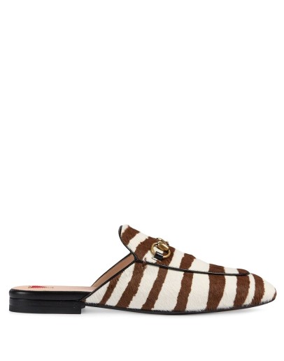 Princetown zebra print slippers