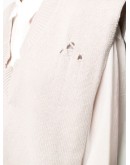 distressed v-neck knitted vest
