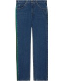 side-stripe straight-leg jeans