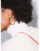 faux-pearl hoop earrings