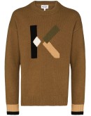 logo intarsia-knit jumper
