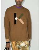 logo intarsia-knit jumper
