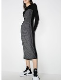 metallic knitted dress
