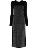 metallic knitted dress
