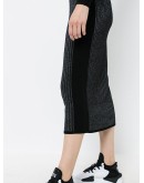 metallic knitted dress