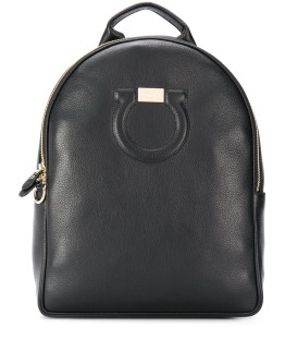 Gancini contrast-lining backpack