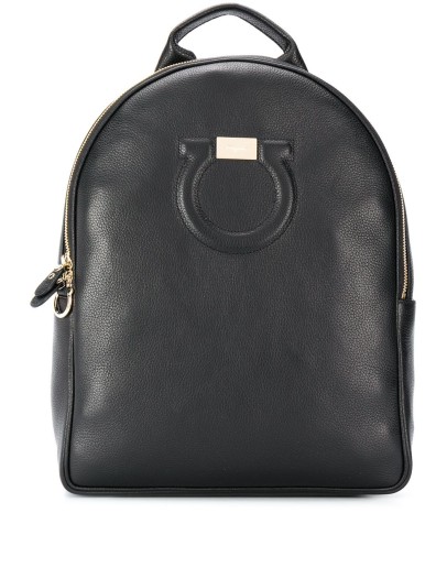 Gancini contrast-lining backpack