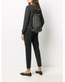 metal embellished contrast backpack 