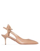 60 mm leather slingback pumps