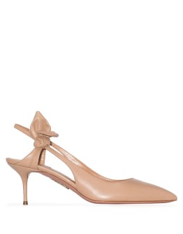 60 mm leather slingback pumps