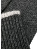 contrast-trimmed cashmere gloves