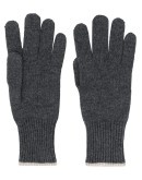 contrast-trimmed cashmere gloves