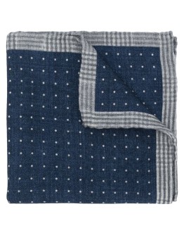 mixed-print knitted scarf