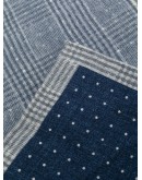 mixed-print knitted scarf