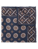 geometric-print silk scarf