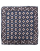 geometric-print silk scarf