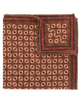 geometric-print square scarf