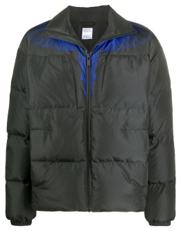 wings-detail padded coat