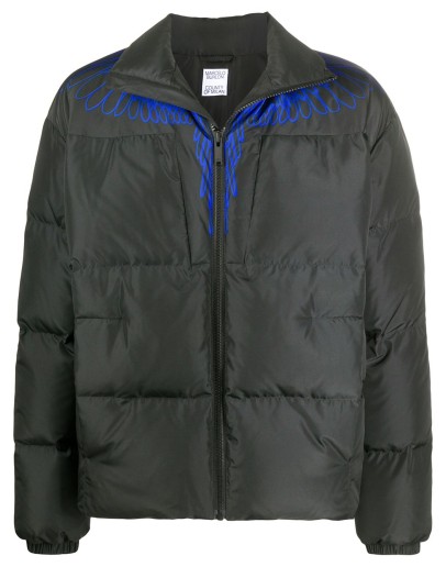 wings-detail padded coat