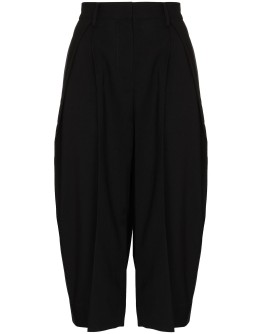 high-waist tapered shorts