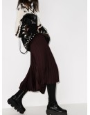 Sabin pleated midi skirt