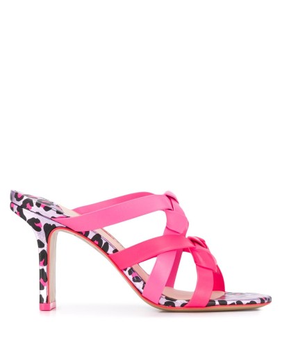 leopard print sole mules 