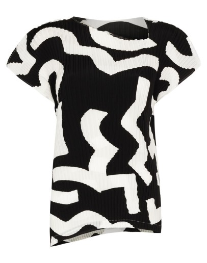 contrast-detail textured top