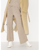 wide leg knit trousers