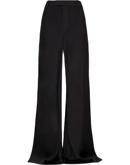 XLong wide satin trousers