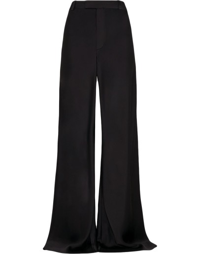 XLong wide satin trousers
