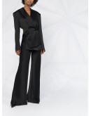 XLong wide satin trousers