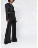 XLong wide satin trousers