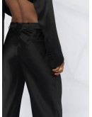 XLong wide satin trousers