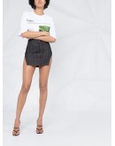 corset denim mini skirt
