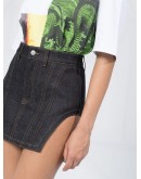 corset denim mini skirt