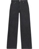 Denim baggy pants with slits