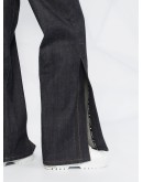 Denim baggy pants with slits