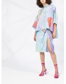 Printed wrap skirt