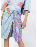 Printed wrap skirt