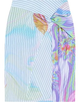 Printed wrap skirt