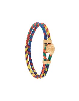Medusa braided leather bracelet