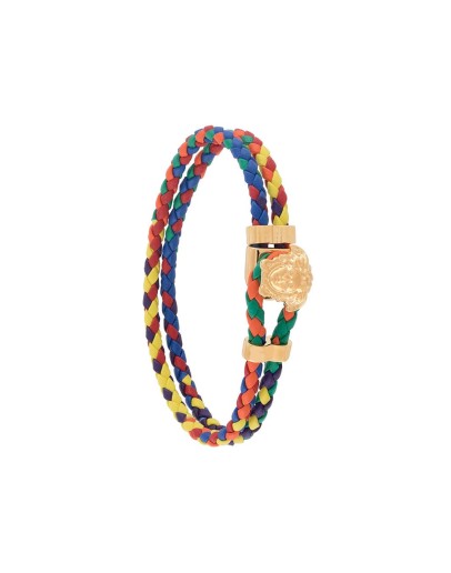 Medusa braided leather bracelet