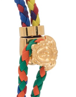 Medusa braided leather bracelet