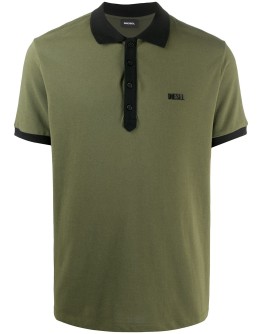 contrast-trim polo shirt 