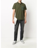 panelled polo shirt