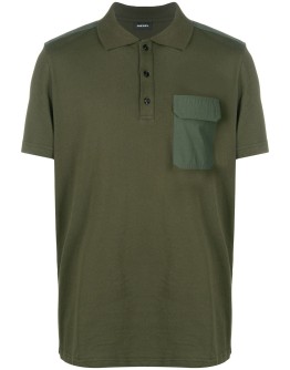 panelled polo shirt