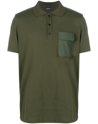 panelled polo shirt